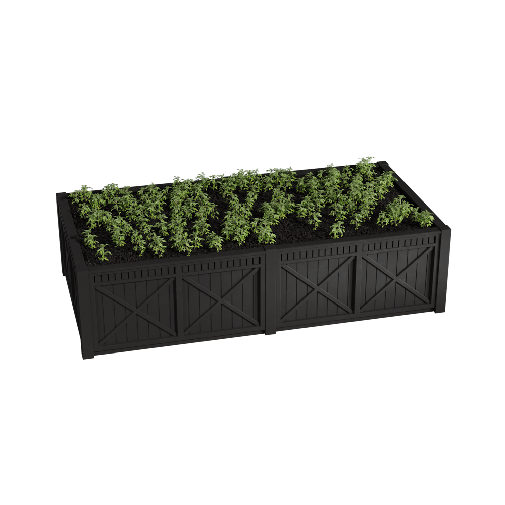Модульная грядка Астра / готовый комплект - Чёрный - 3655x955x470