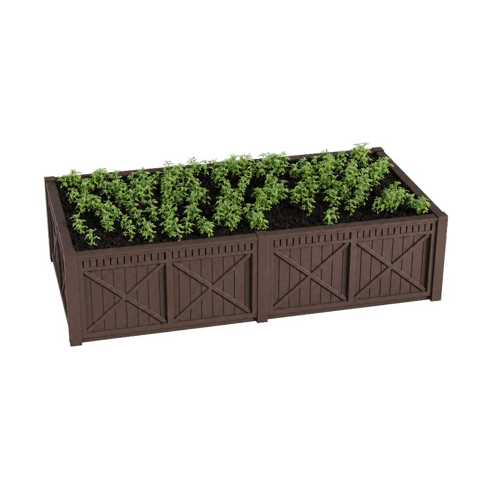 Модульная грядка Астра / готовый комплект - Коричневый - 955x955x470