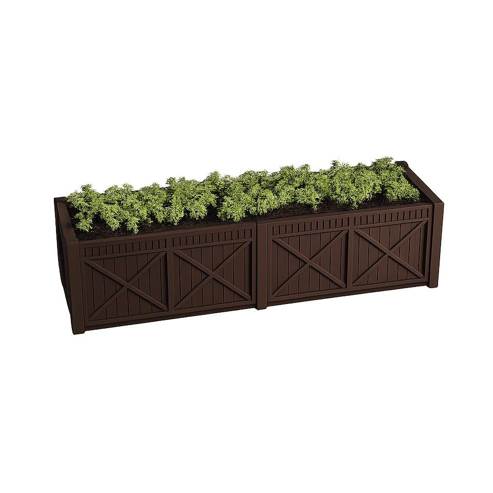 Модульная грядка Астра / готовый комплект - Коричневый - 3655x487x470